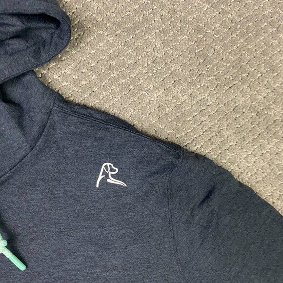 Rhoback Hesi Performance Hoodie Men's Medium Gray Long Sleeve Pullover Stretch - Picture 3 of 8